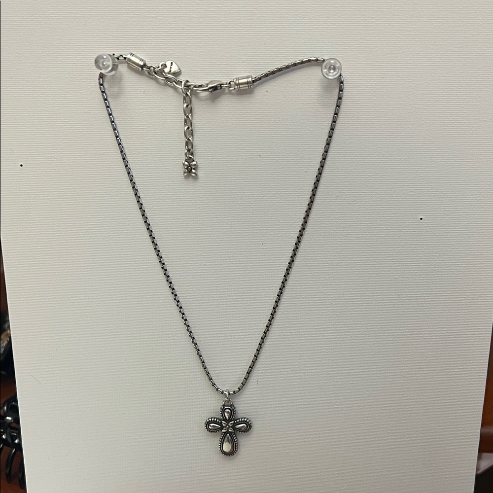 Brighton Silver Cross Pendant Necklace